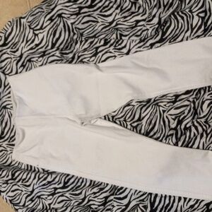 LYSSE Skinny Pants Sz S White 2-Back Pockets Elastic Waist Stretch NWOT